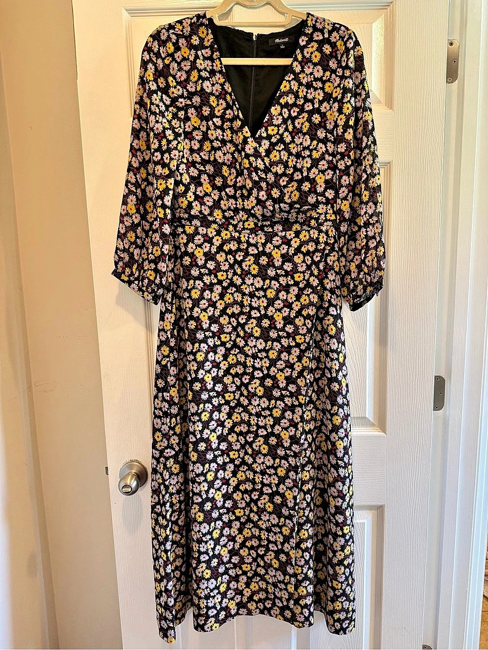 Madewell Floral Wrap-Front Midi Dress Size 4